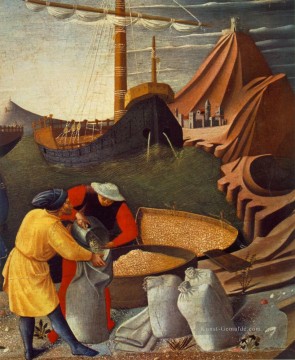 Geschichte von St Nikolaus St Nikolaus rettet die Schiff Renaissance Fra Angelico Ölgemälde